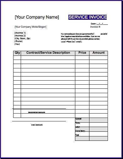 44 Creating Free Labor Invoice Templates Download for Free Labor ...