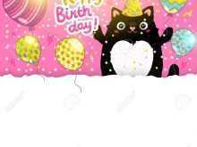 44 Creative Birthday Card Template Cat Templates by Birthday Card Template Cat