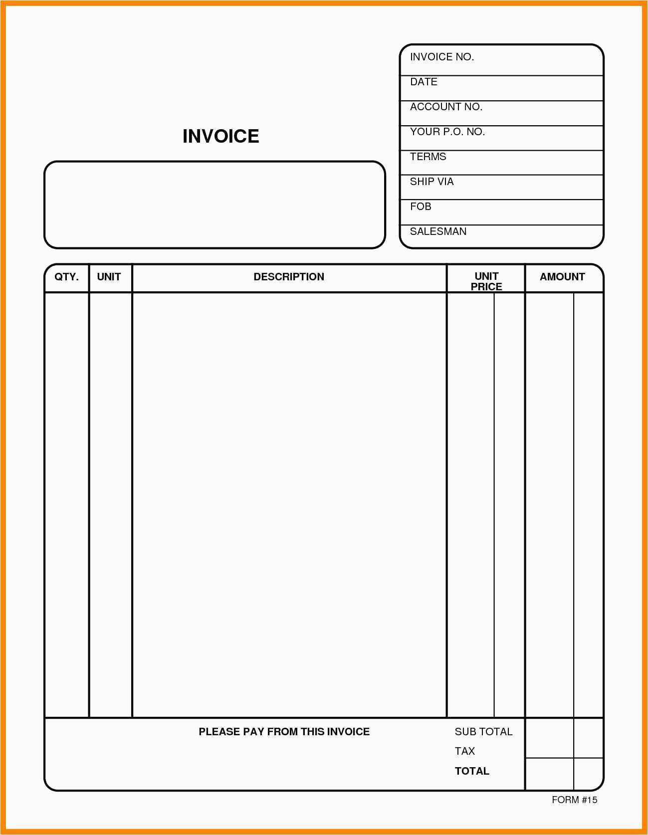 blank billing invoice template pdf cards design templates