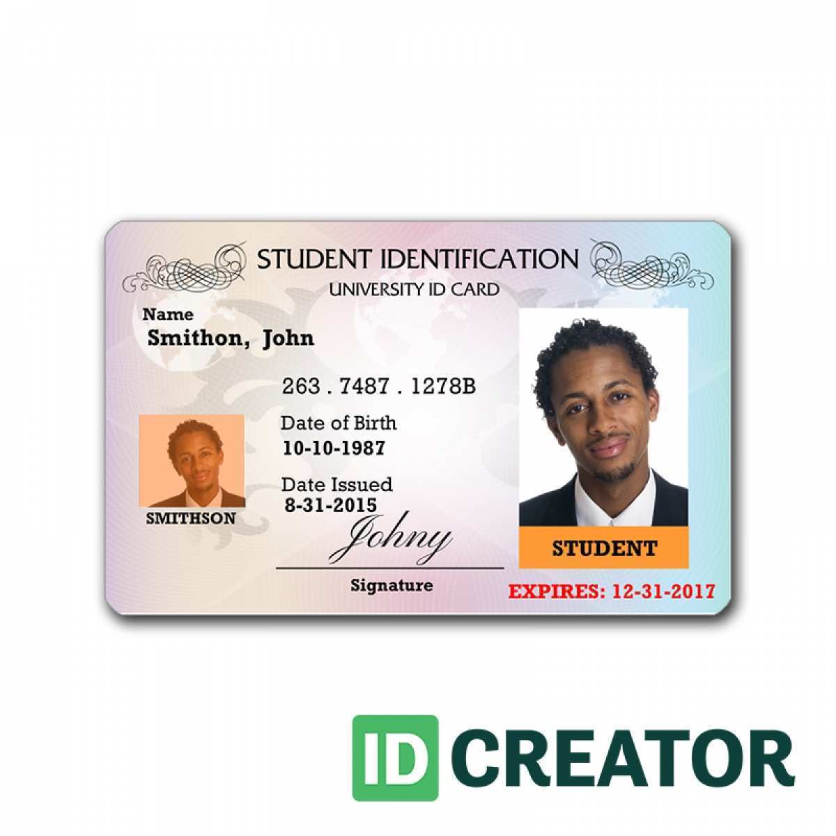 44 Creative Student Id Card Template Excel Photo with Student Id Card Template Excel