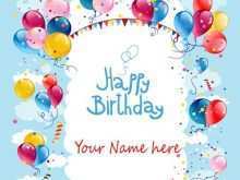 44 Customize Birthday Card Template With Name For Free by Birthday Card Template With Name