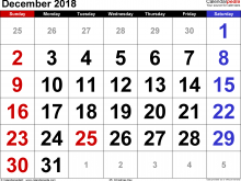 44 Customize Daily Calendar Template December 2018 With Stunning Design with Daily Calendar Template December 2018