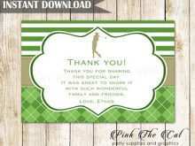 44 Customize Our Free Golf Thank You Card Template Templates with Golf Thank You Card Template