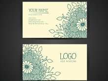 44 Format Flower Business Card Template Free Formating by Flower Business Card Template Free