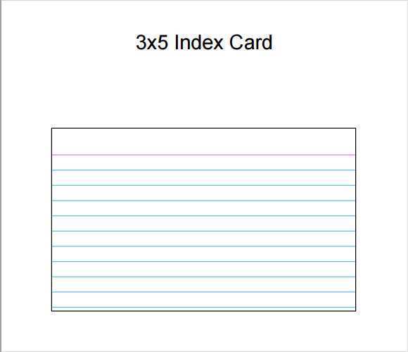44 Format Free Index Card Template For Word Templates with Free Index Card Template For Word