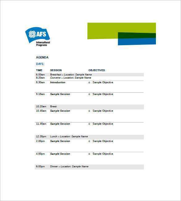 44 Free Printable Event Agenda Template Excel Formating by Event Agenda Template Excel