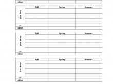44 Free Printable Four Year Class Schedule Template For Free by Four Year Class Schedule Template