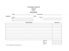 44 Free Printable Job Invoice Template by Free Printable Job Invoice Template