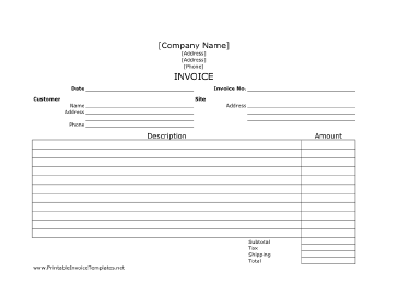 44 Free Printable Job Invoice Template by Free Printable Job Invoice Template