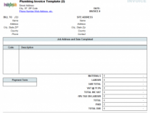 44 Free Printable Plumbing Contractor Invoice Template PSD File for Plumbing Contractor Invoice Template