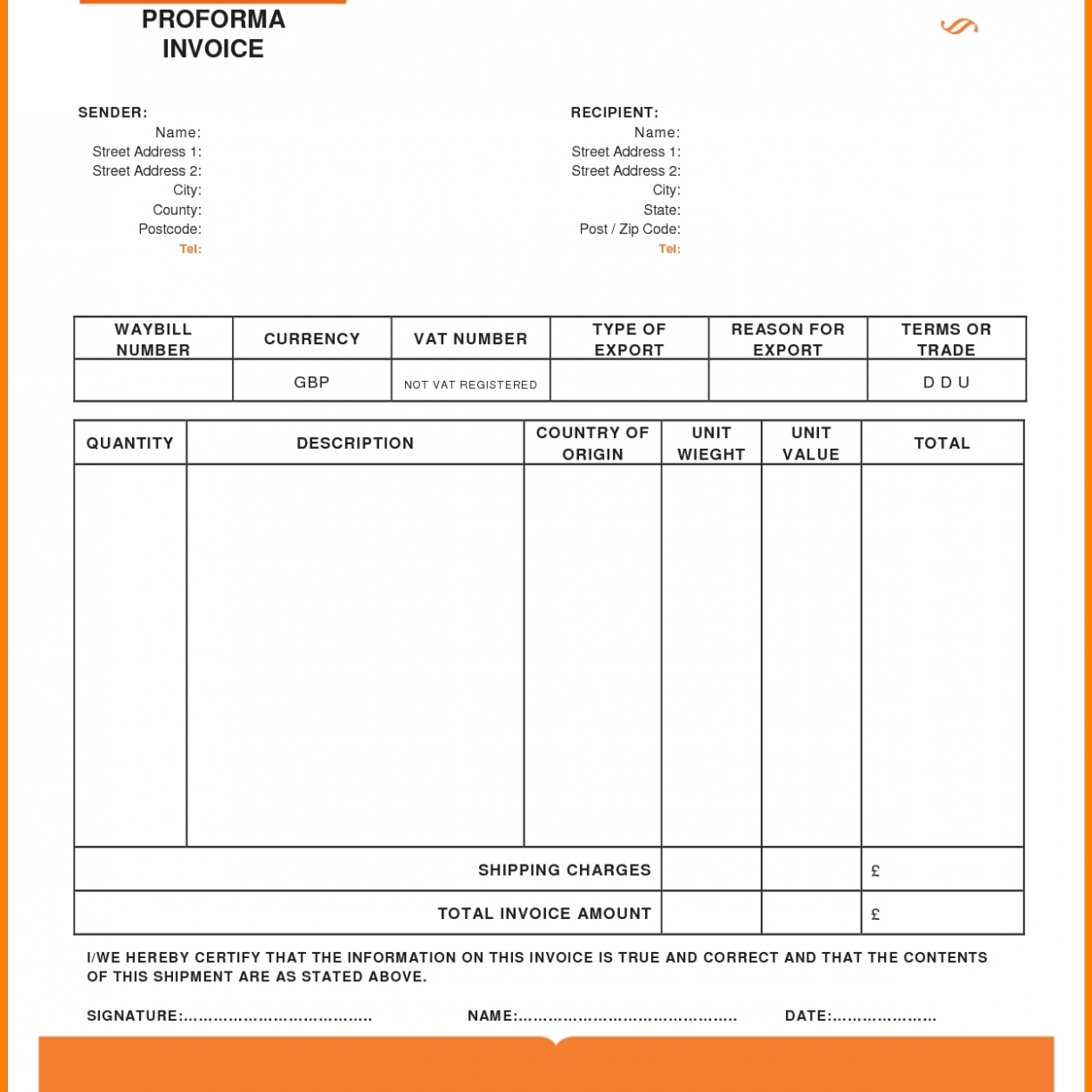 Invoice Template For Sole Proprietor