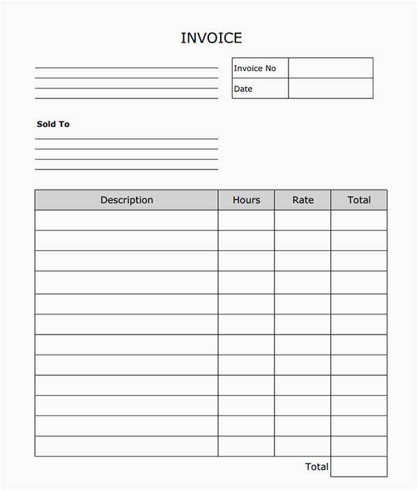 44 Online Sample Blank Invoice Template Maker by Sample Blank Invoice Template
