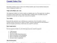 44 Online Travel Itinerary Template Canada Visa Maker with Travel Itinerary Template Canada Visa