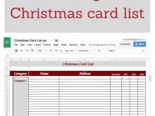 Free Printable Christmas Card List Template