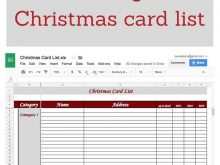 44 Report Free Printable Christmas Card List Template Templates with Free Printable Christmas Card List Template