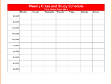 44 The Best Class Schedule Calendar Template Formating with Class Schedule Calendar Template