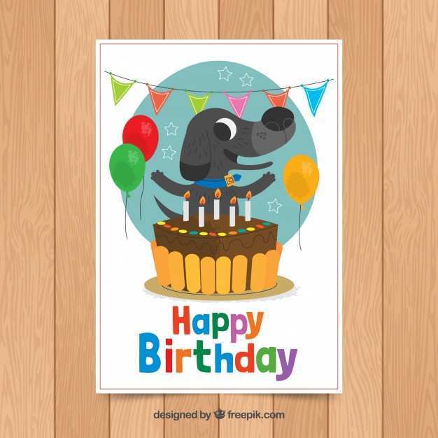 44 Visiting Dog Birthday Card Template PSD File by Dog Birthday Card Template