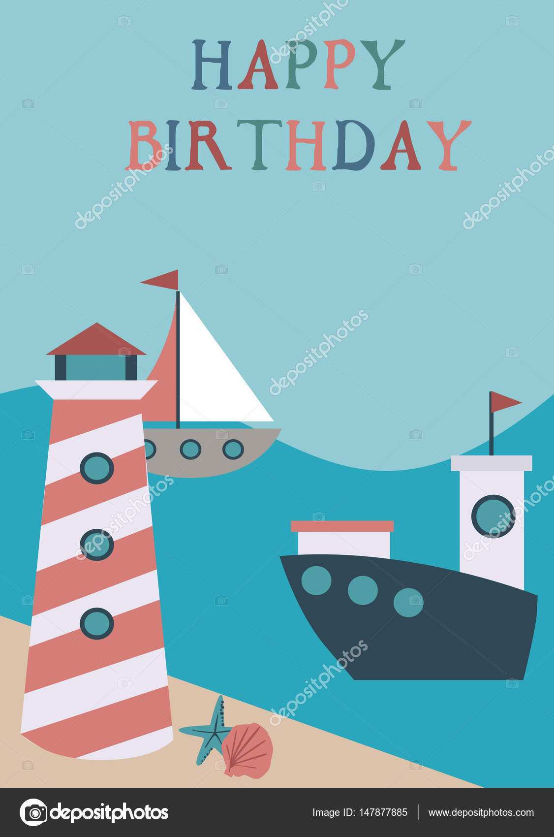 44 Visiting Nautical Birthday Card Template Now with Nautical Birthday Card Template