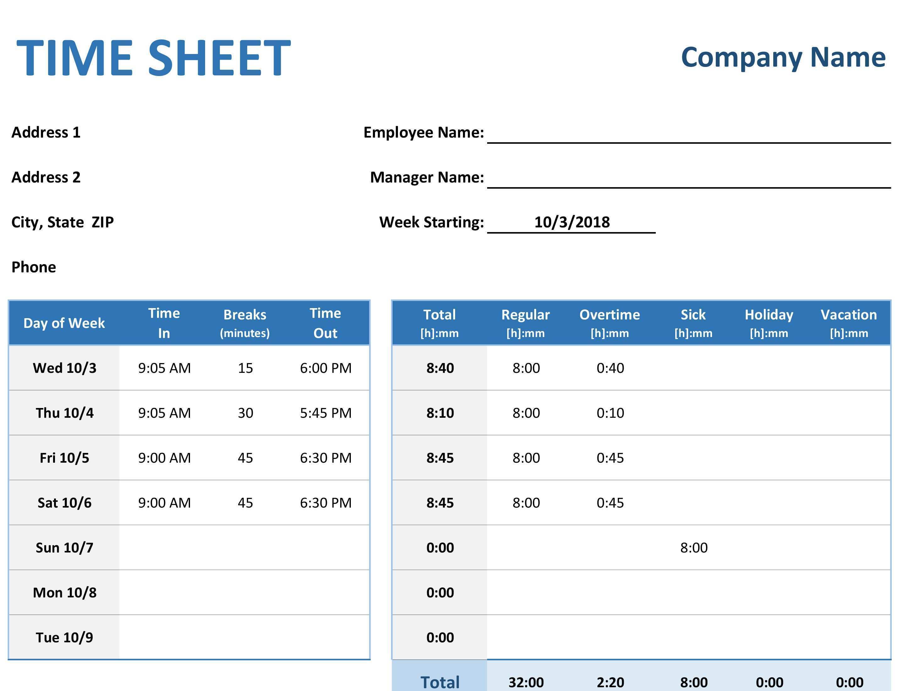 44 Visiting Time Card Template Numbers by Time Card Template Numbers