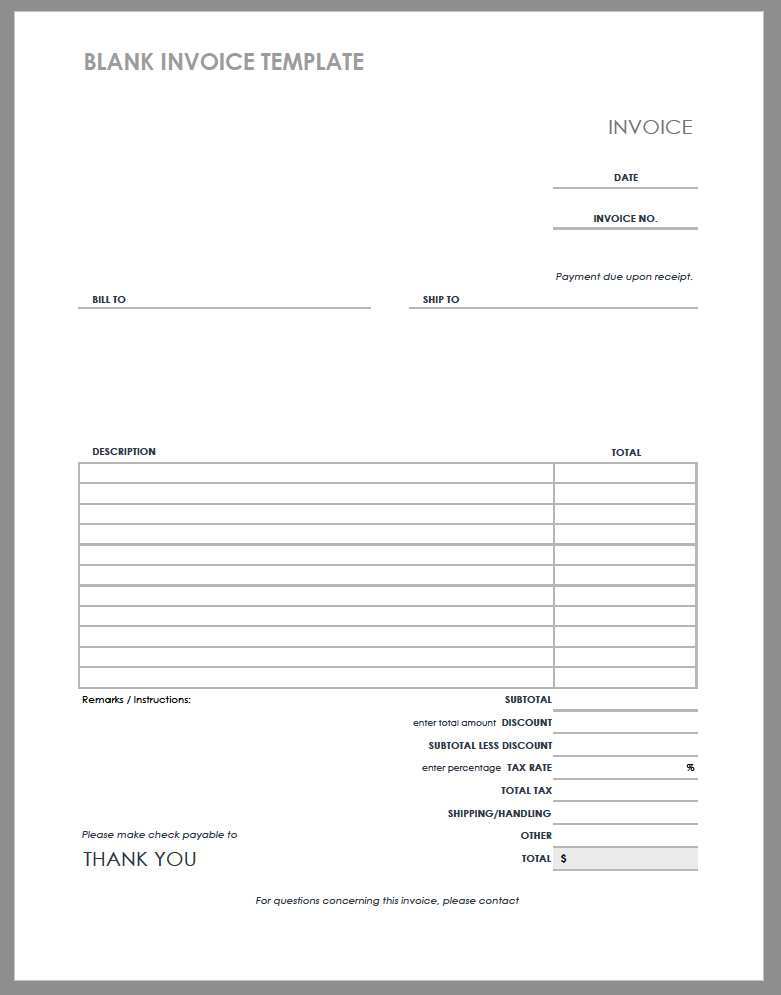 45 Create Blank Tax Invoice Template in Photoshop for Blank Tax Invoice Template