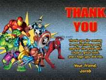 45 Creative Avengers Thank You Card Template Formating with Avengers Thank You Card Template