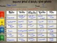 45 Creative Hogwarts Class Schedule Template Maker by Hogwarts Class Schedule Template