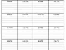 45 Customize A Daily Schedule Template for A Daily Schedule Template