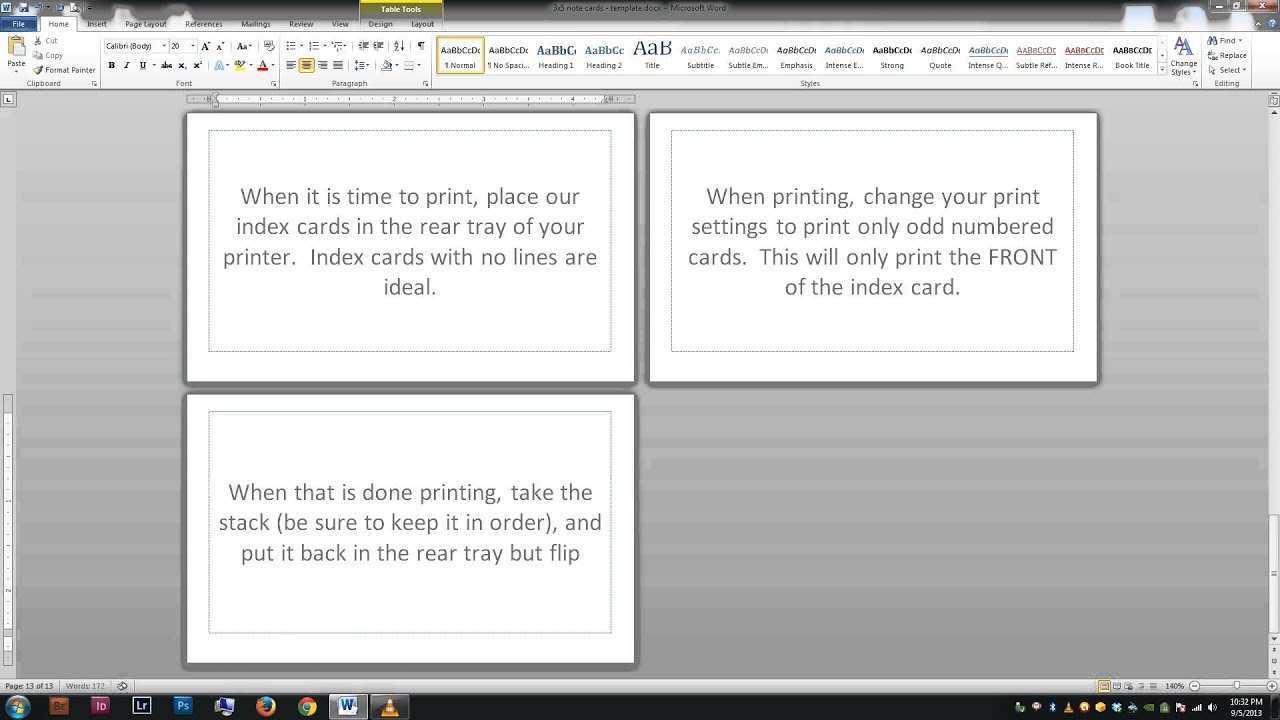 Microsoft Word 5X8 Index Card Template Cards Design Templates