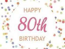 45 Customize Our Free 80Th Birthday Card Template Maker by 80Th Birthday Card Template