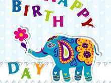 45 Customize Our Free Elephant Birthday Card Template For Free with Elephant Birthday Card Template