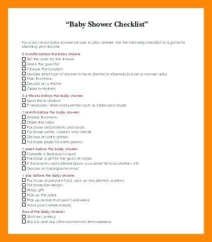 45 Free Baby Shower Agenda Template Free Templates with Baby Shower Agenda Template Free