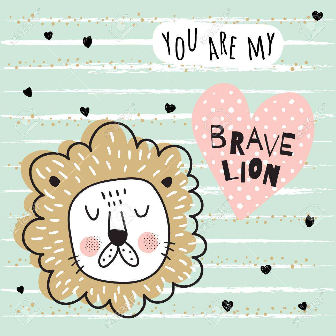 45 Free Printable Lion Birthday Card Template for Lion Birthday Card Template