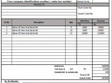 45 Free Tax Invoice Template On Excel PSD File with Tax Invoice Template On Excel