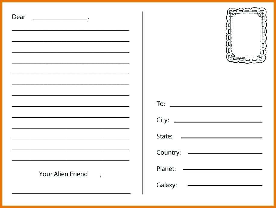 45 Free Writing A Postcard Template Layouts with Writing A Postcard Template