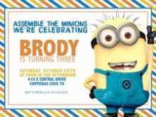 Birthday Invitation Card Template Minion