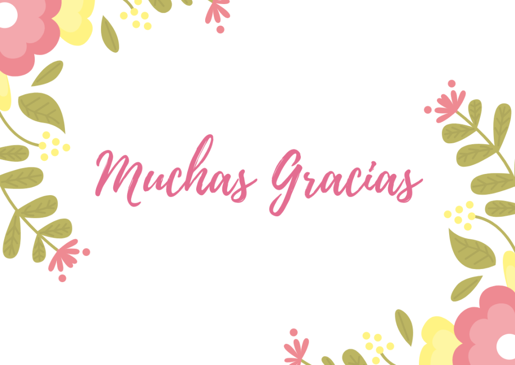 Thank You Card In Spanish Examples