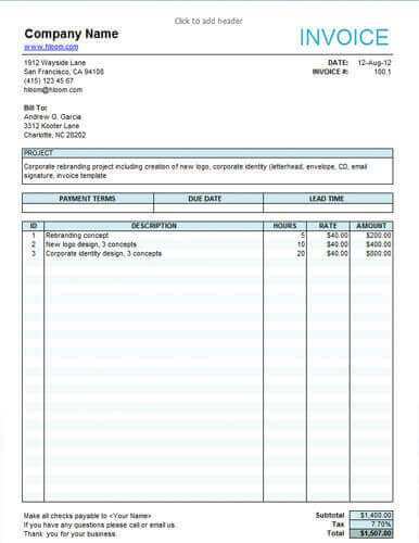 45 Printable Invoice Template For Freelance Work in Word by Invoice Template For Freelance Work