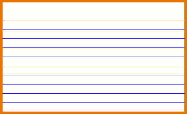 45 Printable Lined Index Card Template Word Formating by Lined Index Card Template Word