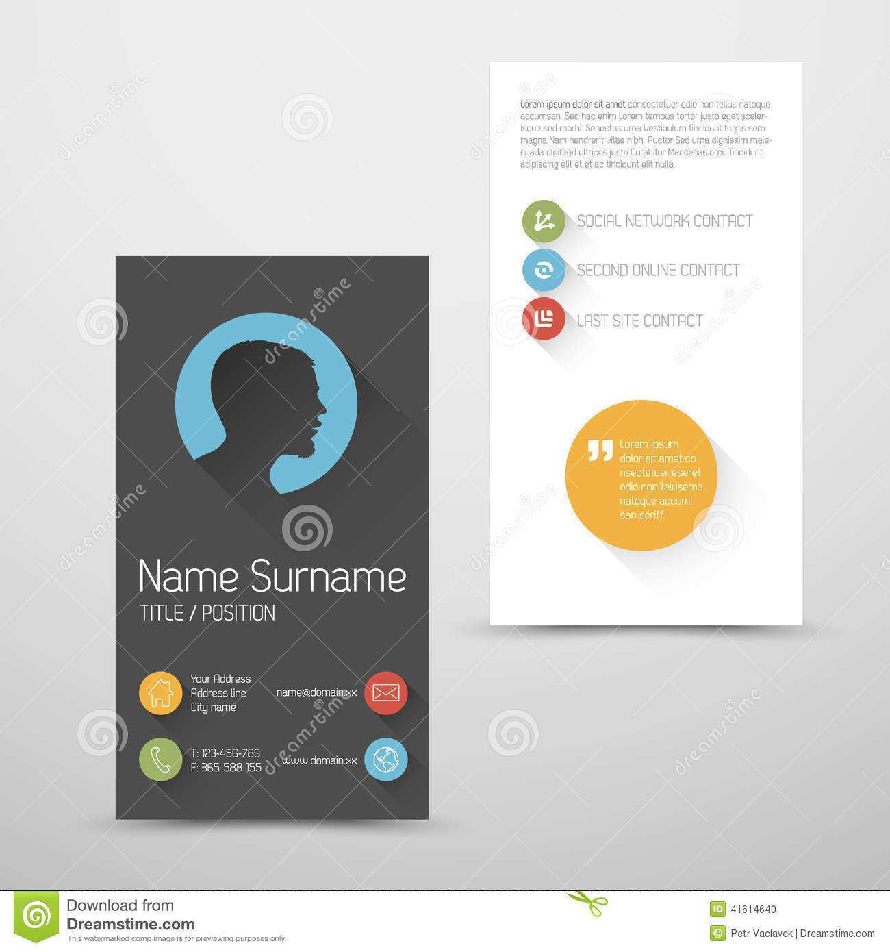 45 Printable Portrait Business Card Template Word Maker by Portrait Business Card Template Word