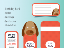 45 Report Dog Birthday Card Template PSD File with Dog Birthday Card Template