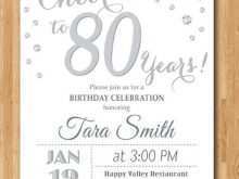 45 Standard 80Th Birthday Card Template For Free by 80Th Birthday Card Template