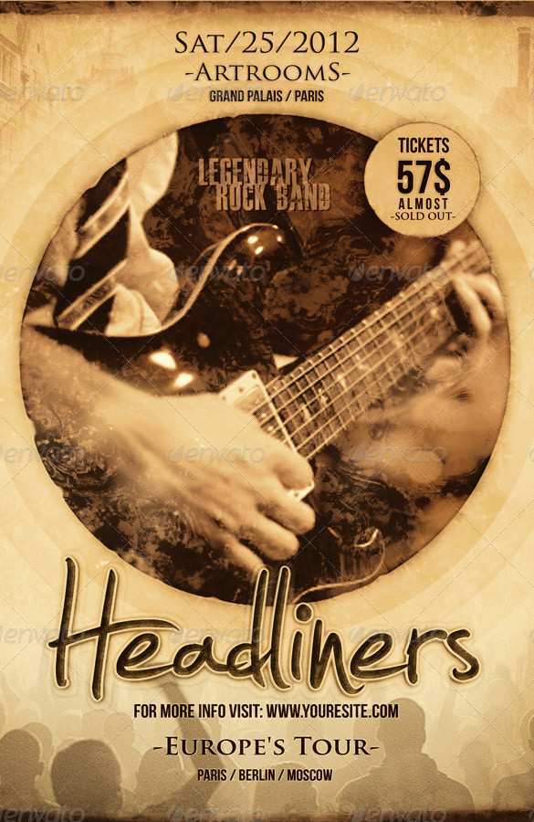 45 Standard Band Flyers Templates PSD File with Band Flyers Templates