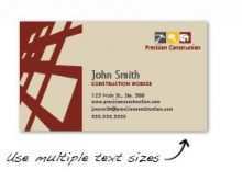 45 Standard Business Card Templates Construction Layouts by Business Card Templates Construction