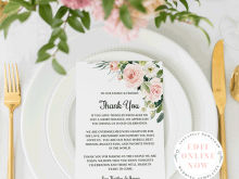 Wedding Reception Thank You Card Template