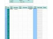 Excel Project Time Card Template