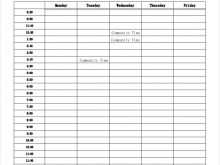 45 The Best Student Class Schedule Template Download by Student Class Schedule Template