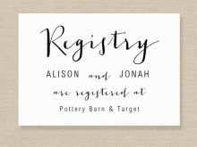 46 Best Printable Registry Card Template for Ms Word with Printable Registry Card Template