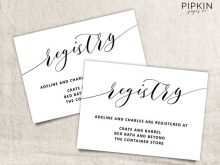 46 Best Wedding Registry Card Templates Formating by Wedding Registry Card Templates