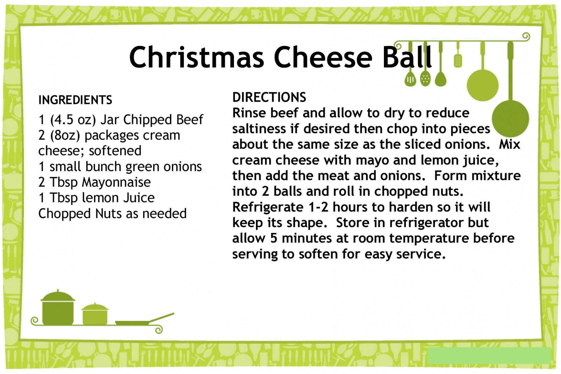 46 Christmas Recipe Card Template For Word Templates with Christmas Recipe Card Template For Word