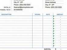 46 Create Hourly Invoice Template Excel For Free by Hourly Invoice Template Excel